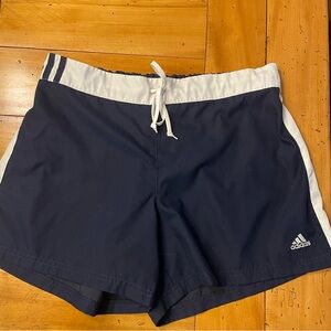 Adidas Dark Blue and White Sports Shorts